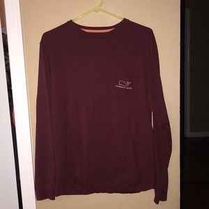Maroon Vineyard Vines Shirt, Small